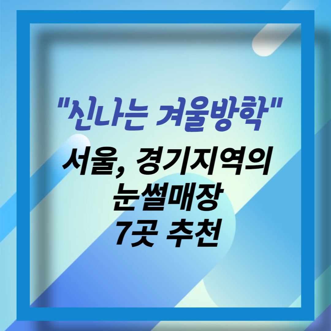 서울의 눈썰매장 (0)