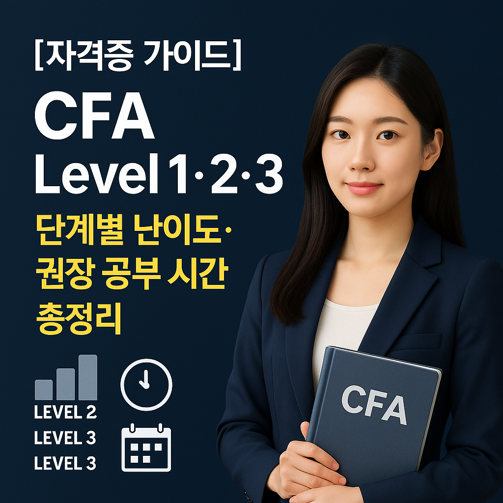 [자격증 가이드] CFA Level 1&middot;2&middot;3 ｜ 단계별 난이도&middot;권장 공부 시간 총정리