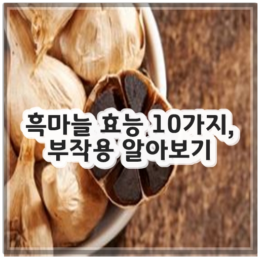 흑마늘 효능 10가지, 부작용 알아보기