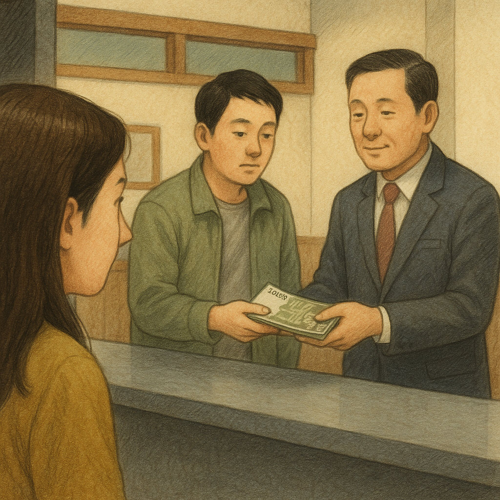 다른 사람이 돈을 받는 걸 보는 꿈