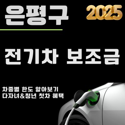 썸네일_은평구 전기차 보조금 개편 2025년 (최대한도, 청년 추가혜택, 다자녀, 지급차종)