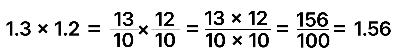 1.3과 1.2의 곱셈 풀이