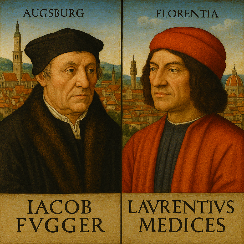 독일 푸거 가문, 이탈리아 메디치가문