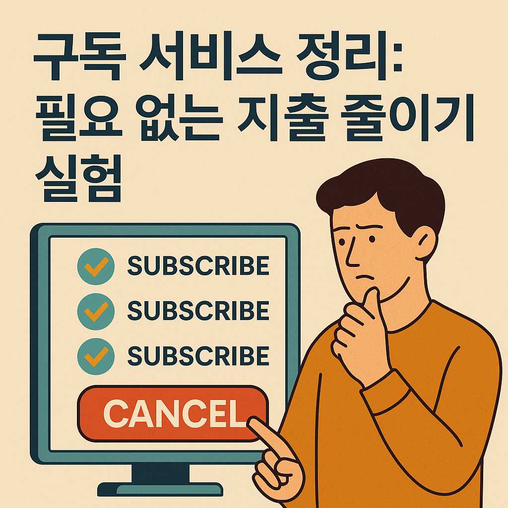 구독 서비스 정리 실험기