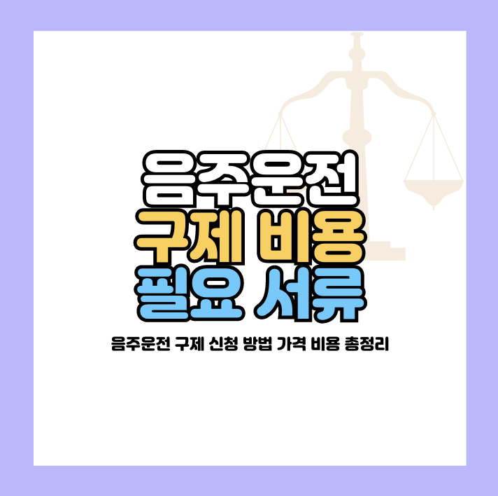 음주운전 구제 비용