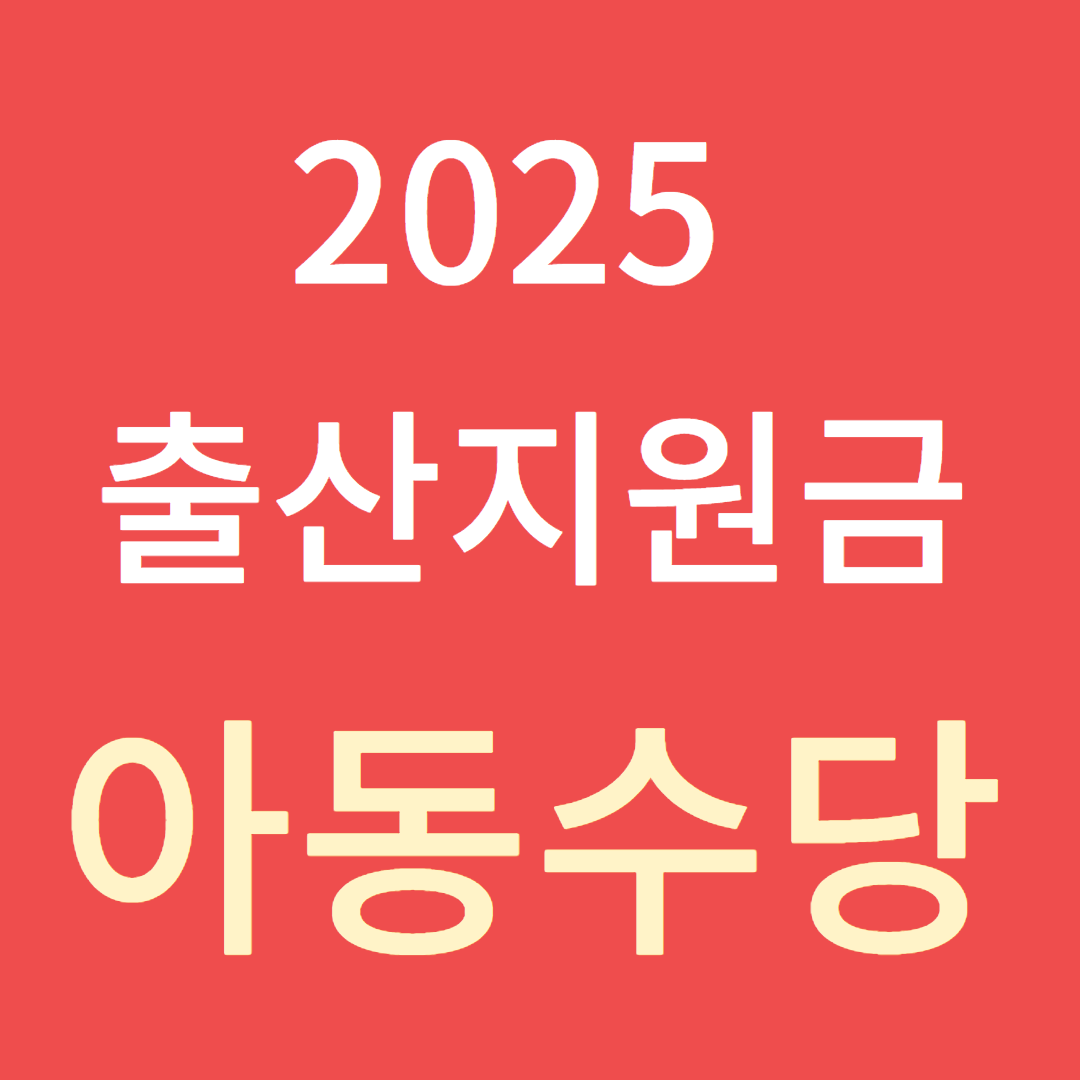 2025 출산지원금 - 아동수당