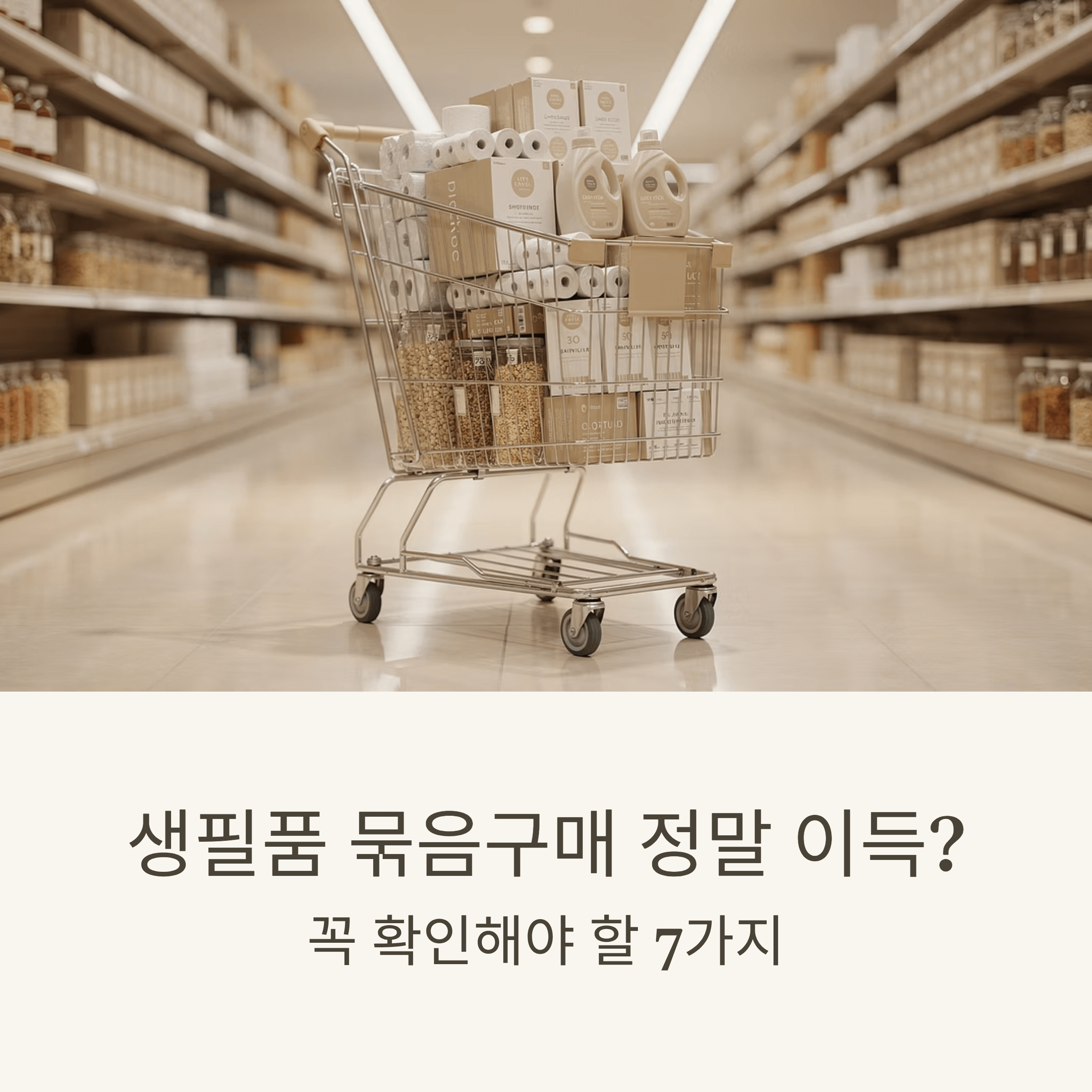 생필품 묶음 구매, 정말 이득일까? 꼭 확인해야 할 7가지