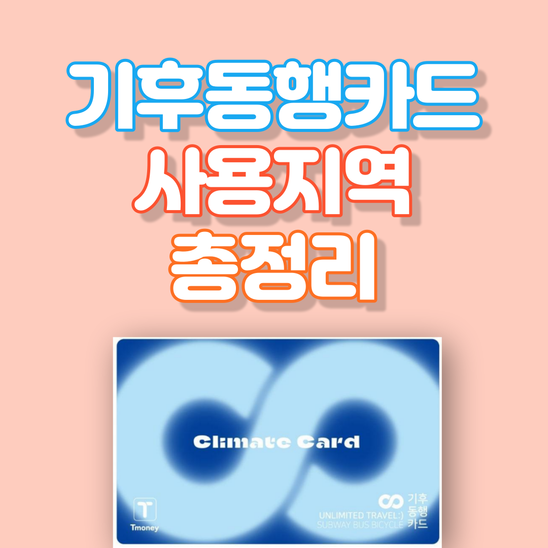 기후동행카드 사용지역