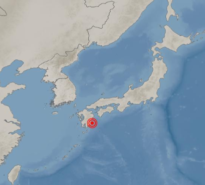 미야자키현 6.9 규모 발생위치