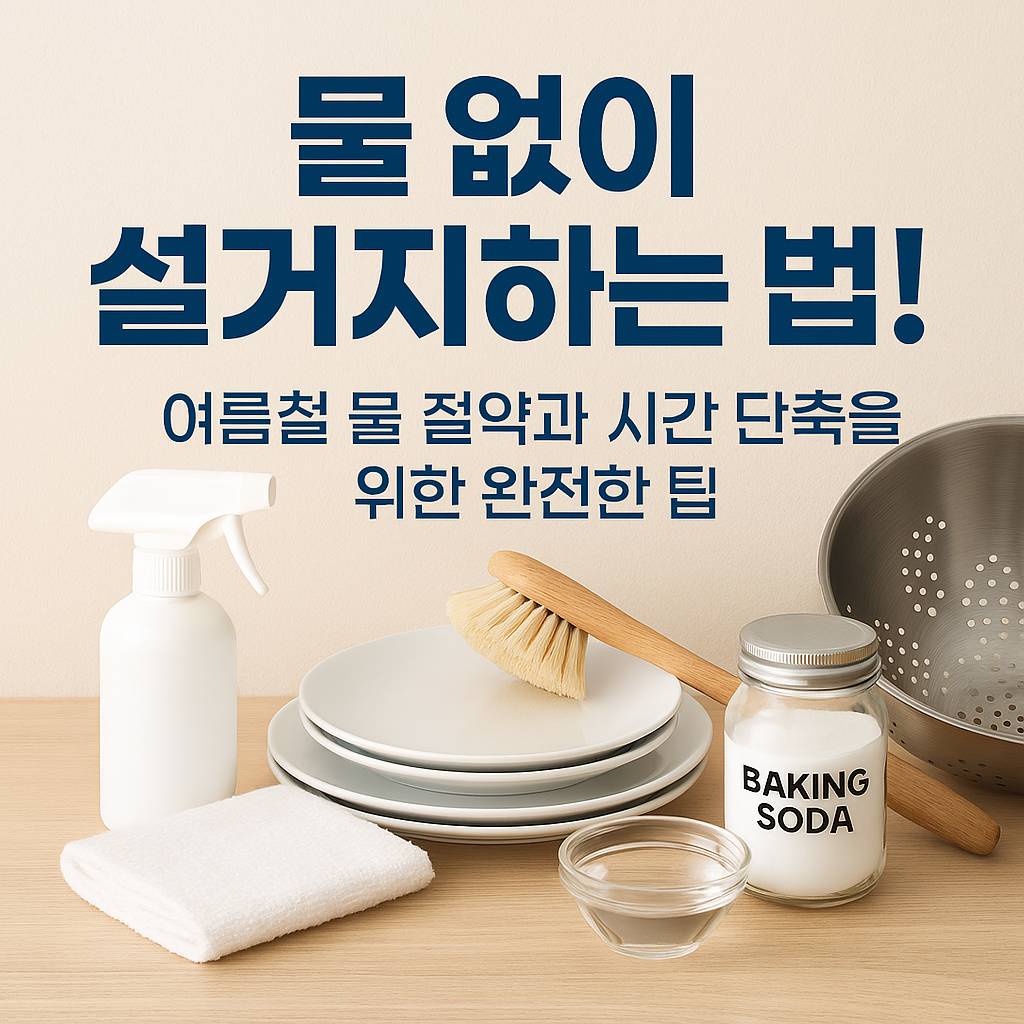 물 없이 설거지하는 법! 여름철 물 절약과 시간 단축을 위한 완전한 팁