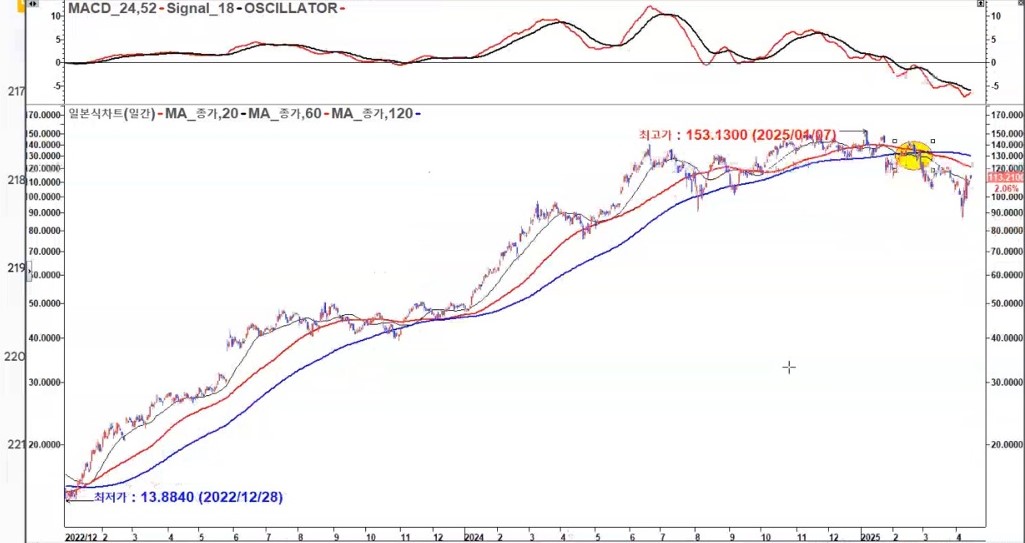 엔비디아 일봉 2025