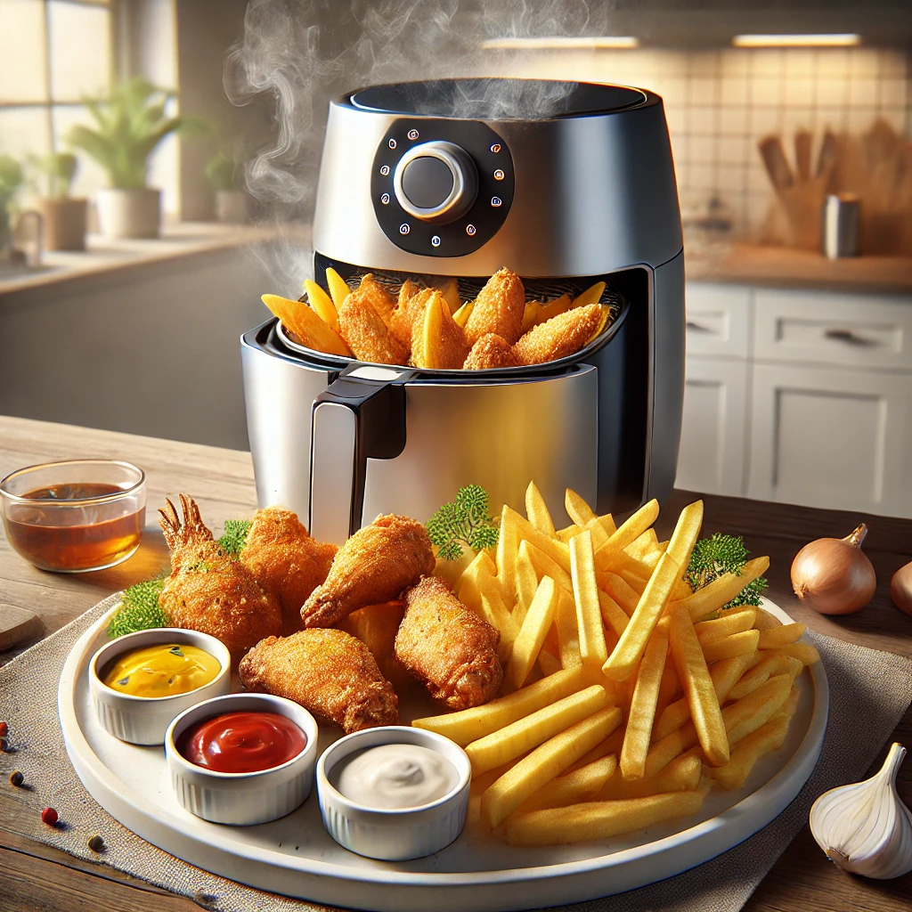 기름 없이도 바삭하게 튀기는 공기 튀김 요리