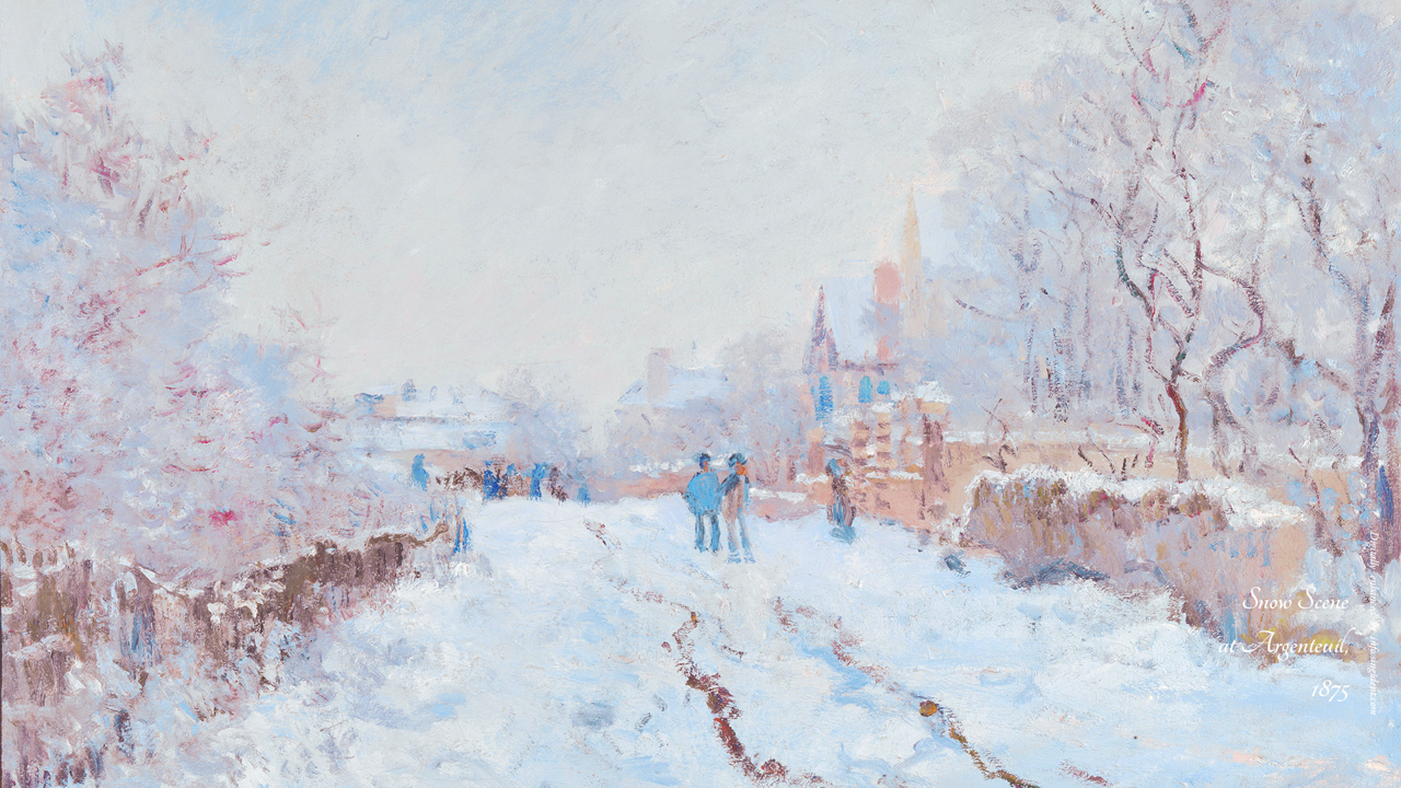 03 아르장퇴유의 설경 C - Claude Monet 모네그림