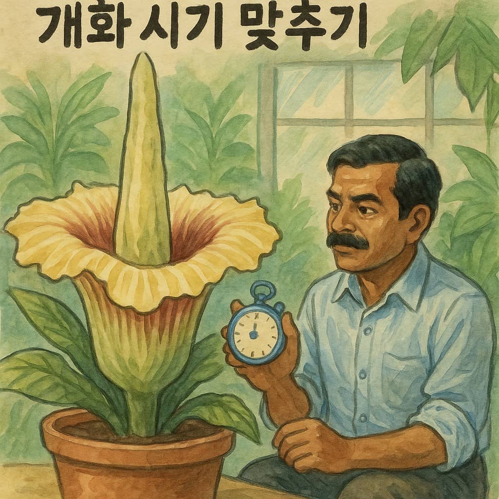 희귀 식물 개화 시기 맞추기