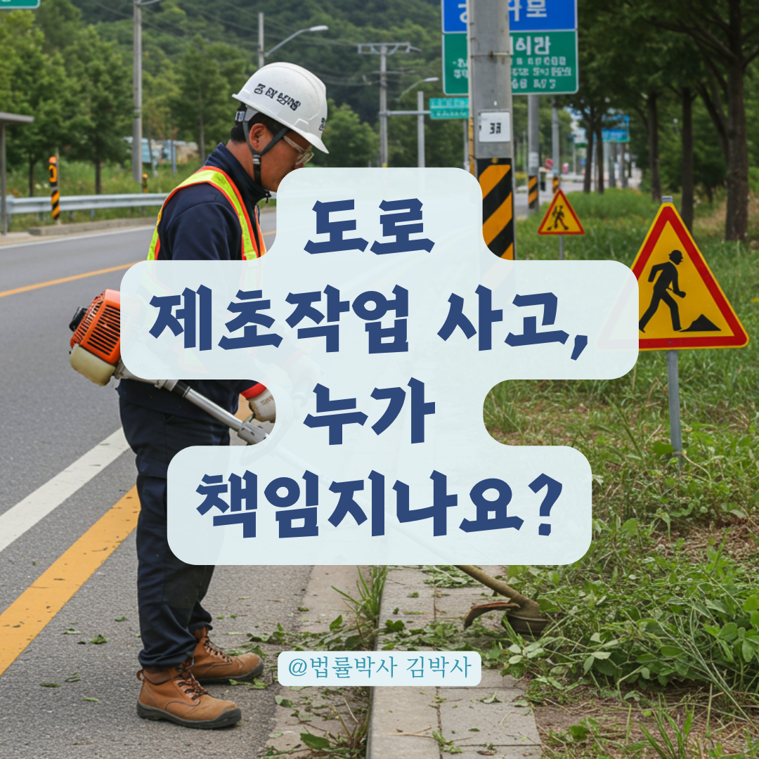 도로 제초작업 중 민간인 상해, 책임은 누가 질까?