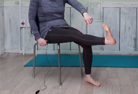 발목 근육 탄력 운동 이미지사진