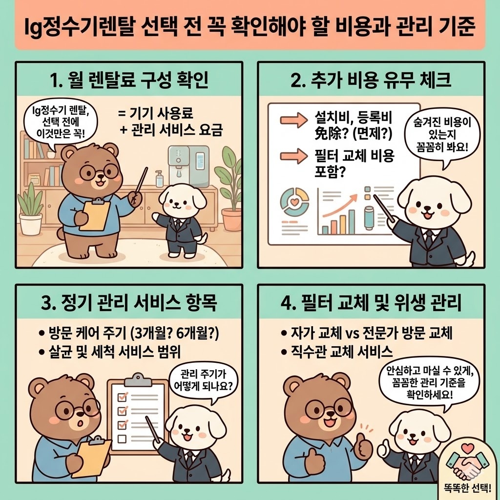 lg정수기렌탈 선택 전 꼭 확인해야 할 비용과 관리 기준