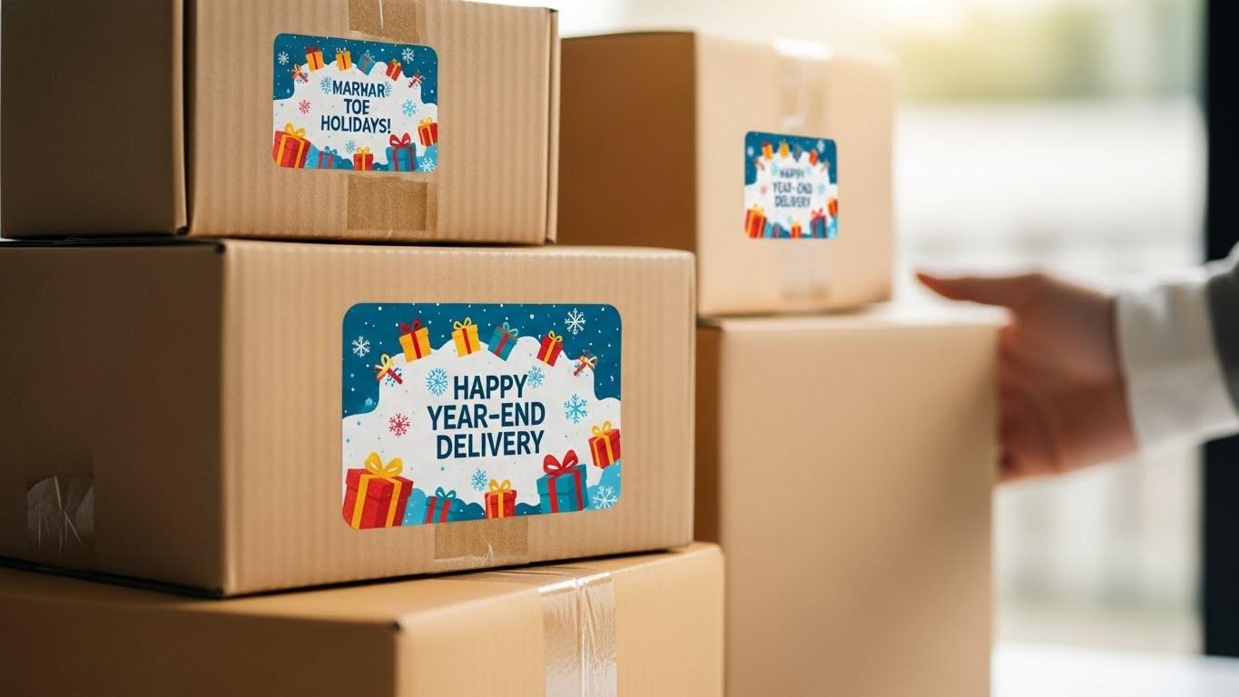 연말 배달스티커