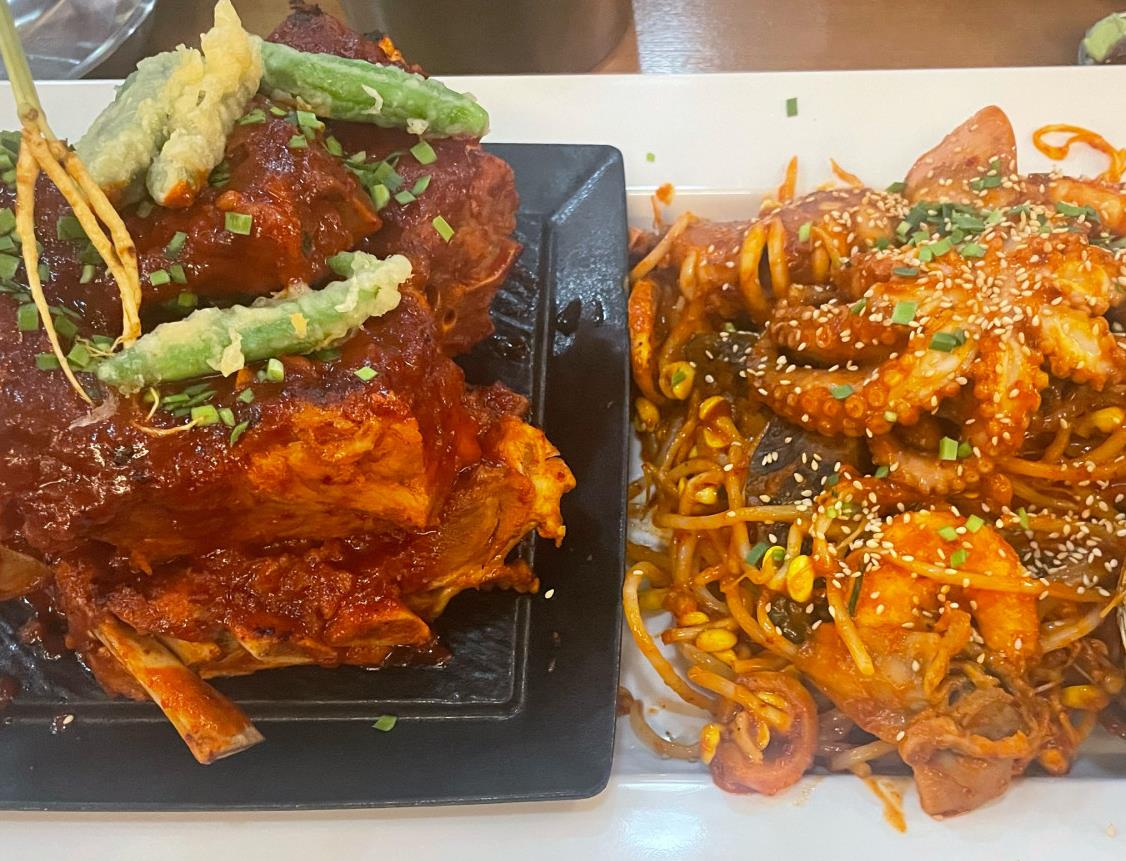 육지와 바다의 조화 생생정보 왕뼈구이 해물찜