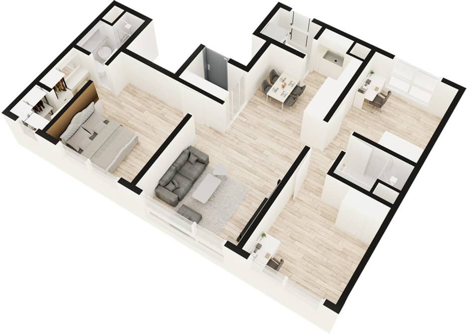 강동구 둔촌 월드메르디앙 올림픽파크 54 A형 평면도