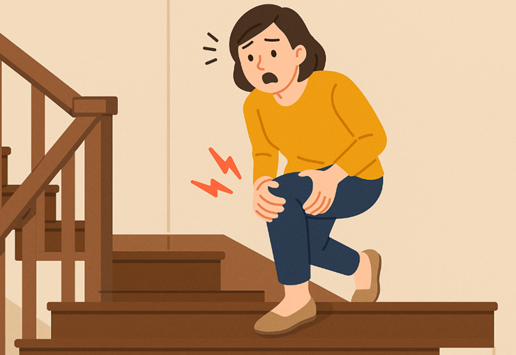 계단을 내려가는 무릎통증