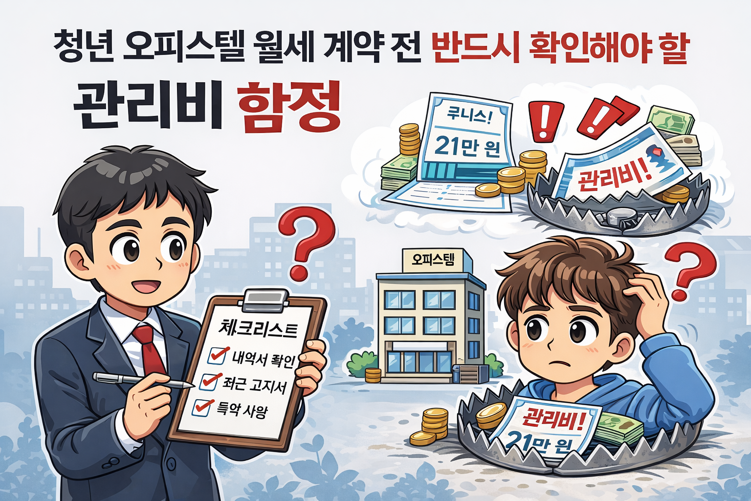 오피스텔계약시관리비함정그림