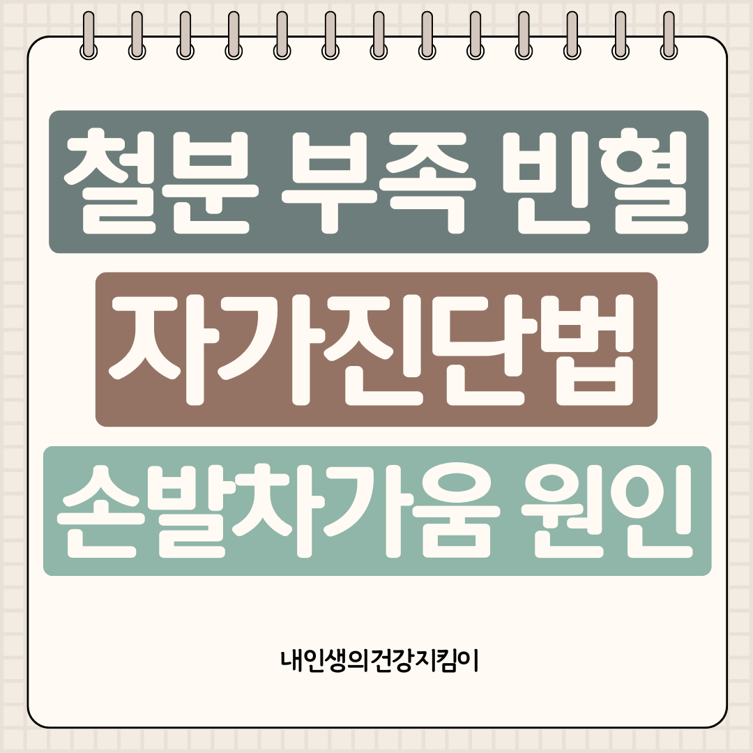 철분 부족 빈혈 자가진단법 ❘ 손발 차가움부터 시작되는 신호