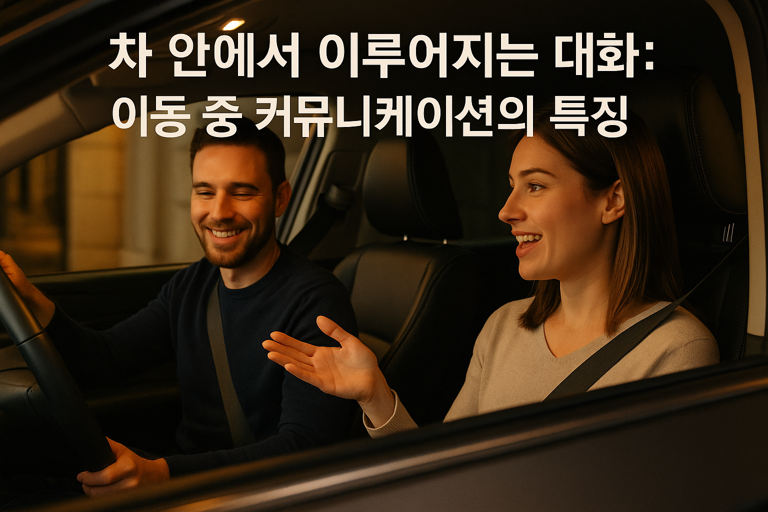 차 안에서 이루어지는 대화 관련 사진