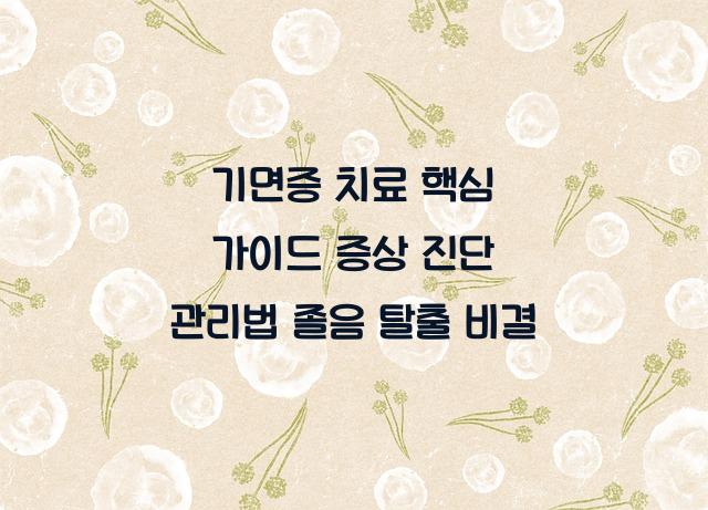 기면증 치료