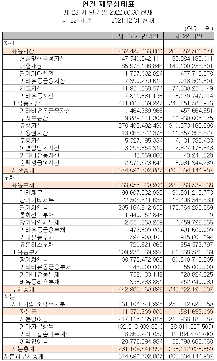 아이티엠반도체 - 재무상태표