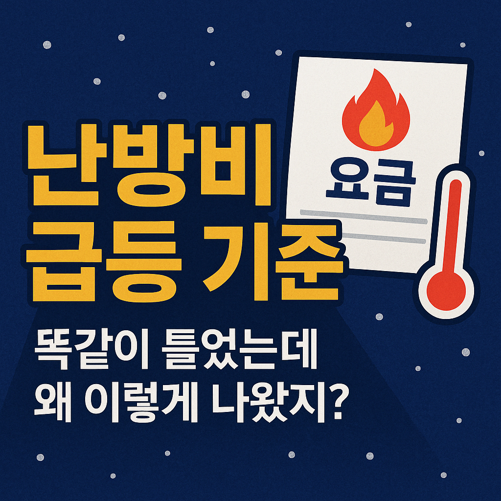 난방비 폭탄 기준
똑같이 틀었는데 왜 이렇게 나왔지?