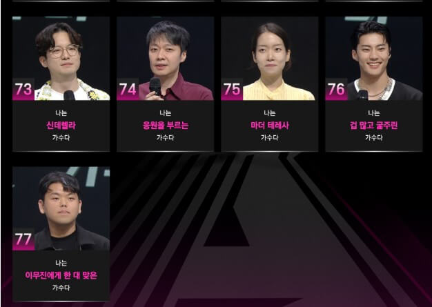 싱어게인3-본선진출자