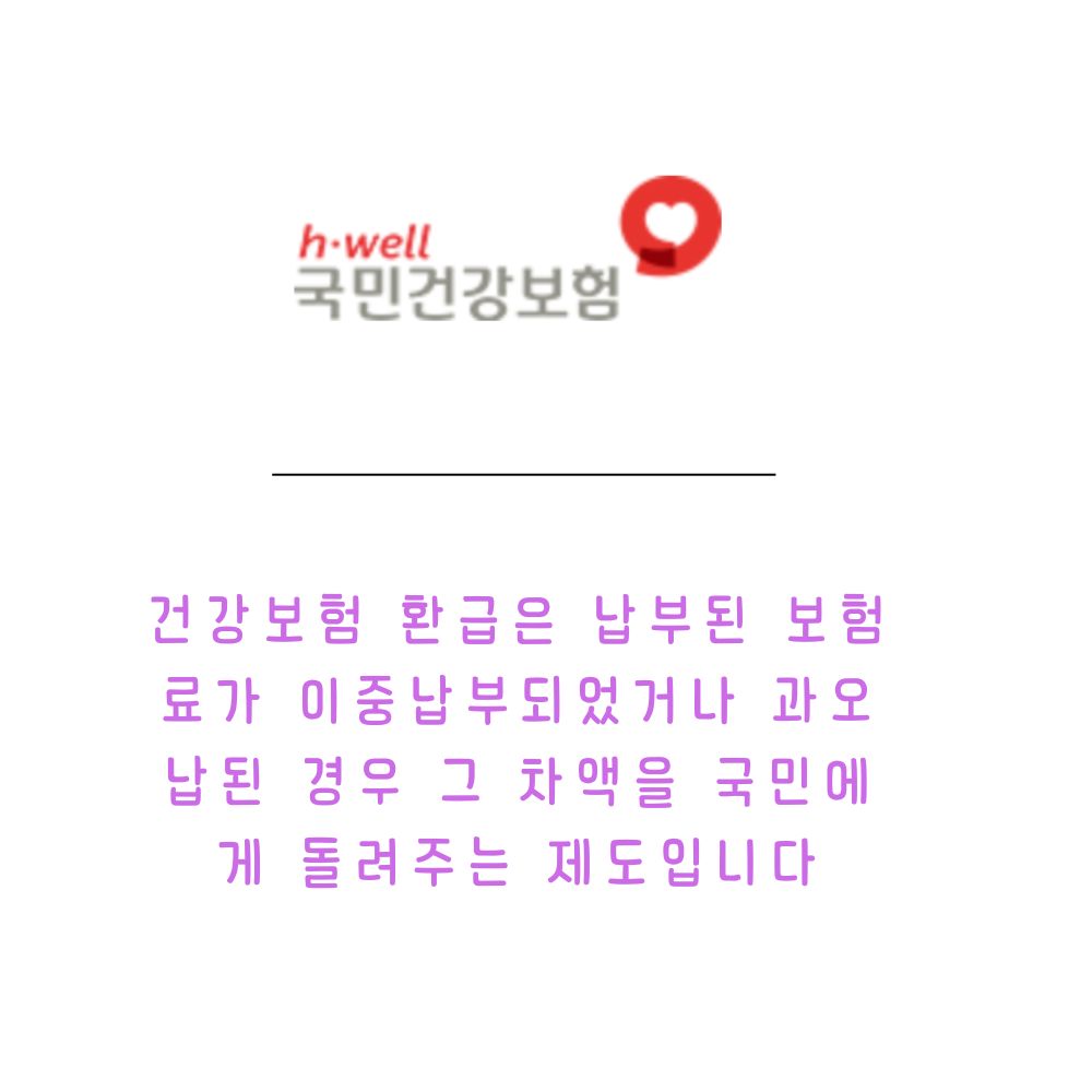 국민건강보험 환급금 신청방법