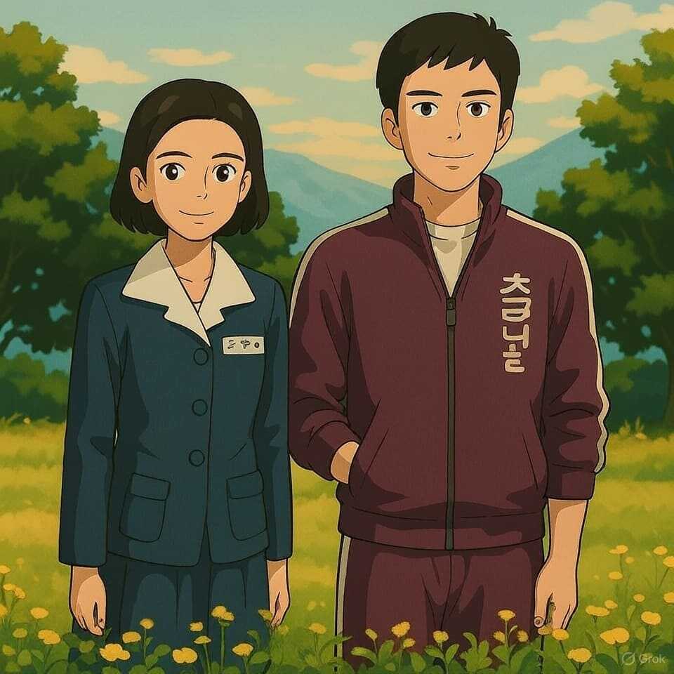 넷플릭스 드라마 폭싹 속았수다 봄 포스터를 지브리 스타일로 변환한 AI 이미지 1