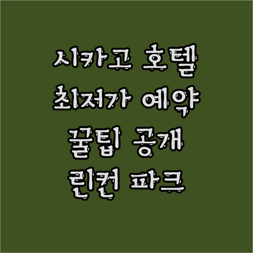 시카고 호텔 추천 HOTEL VERS..