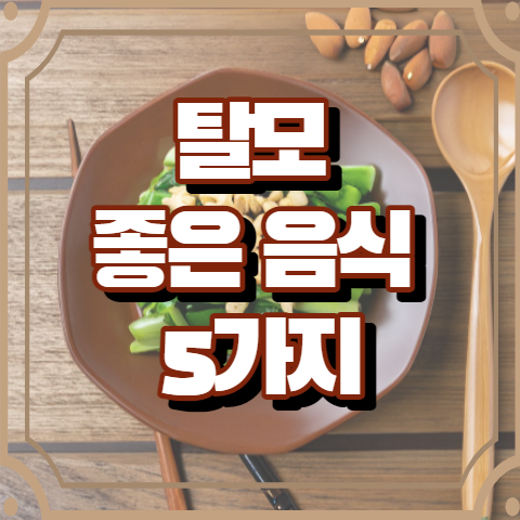 탈모에 좋은 음식 5가지 알아보기