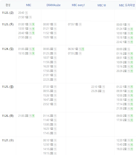 지금 거신 전화는 편성표