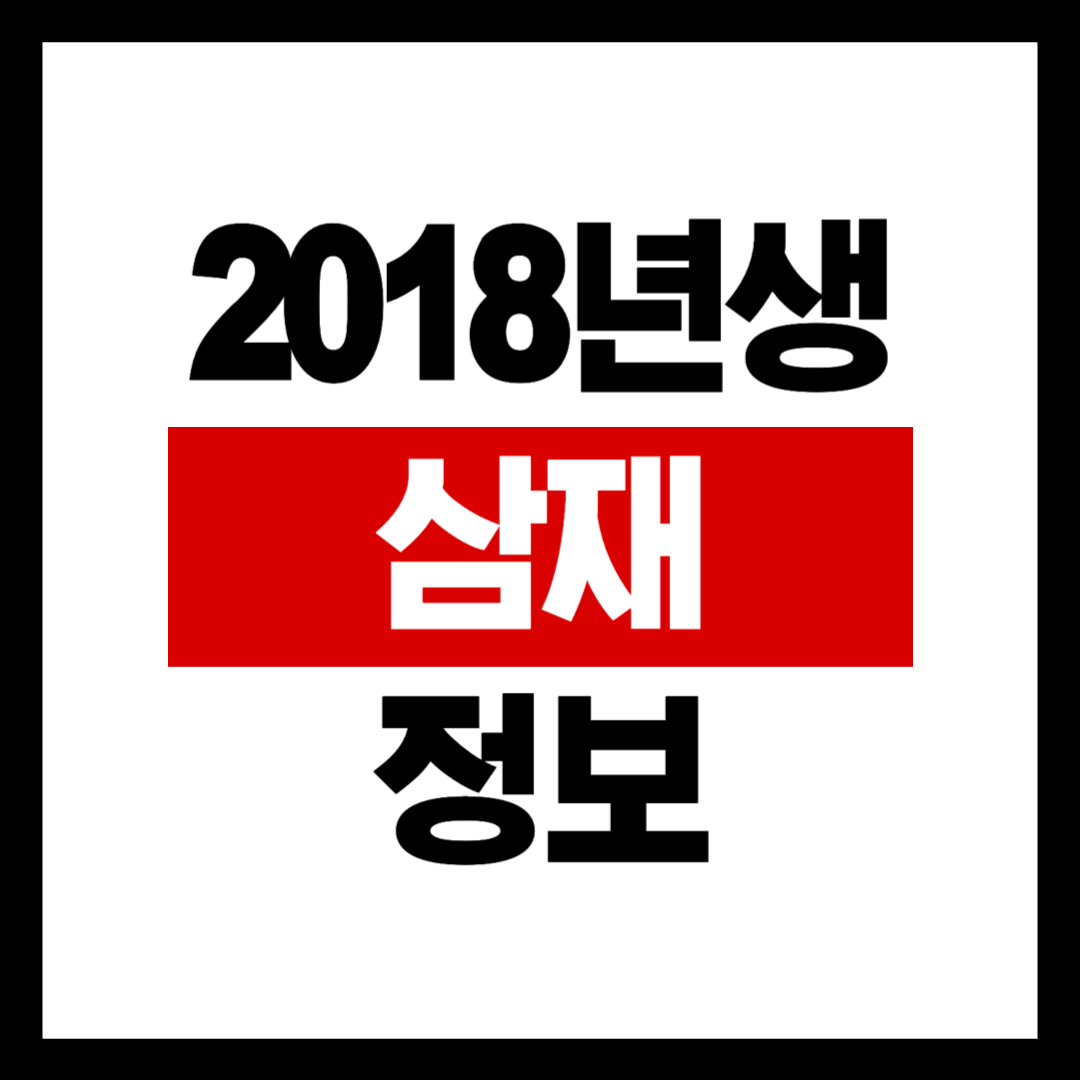 2018년생 삼재