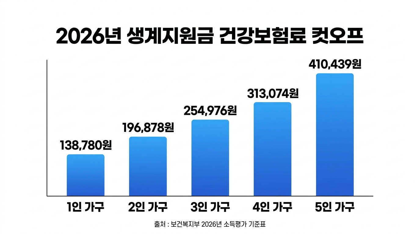 2026 건강보험료 기준표, 가구별 커트라인은?
