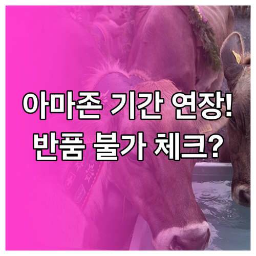연말연시 아마존 반품 기간 연장 및 ..