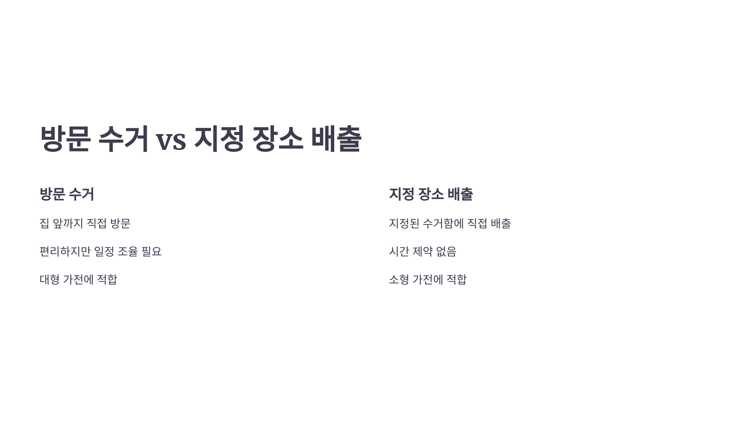 소형가전 무료수거