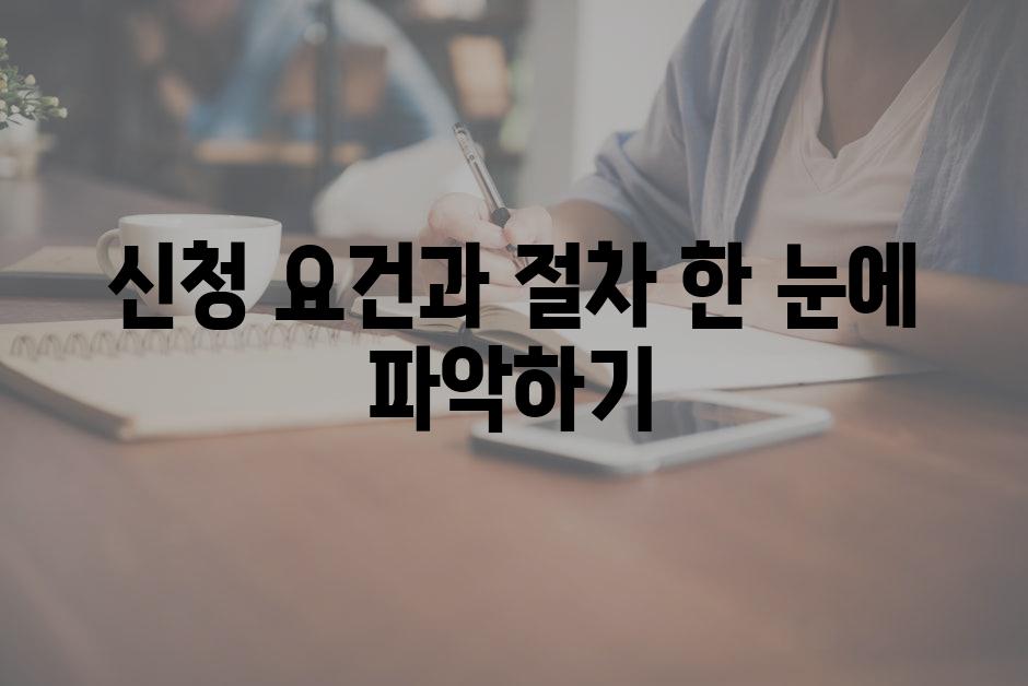 신청 요건과 절차 한 눈에 파악하기