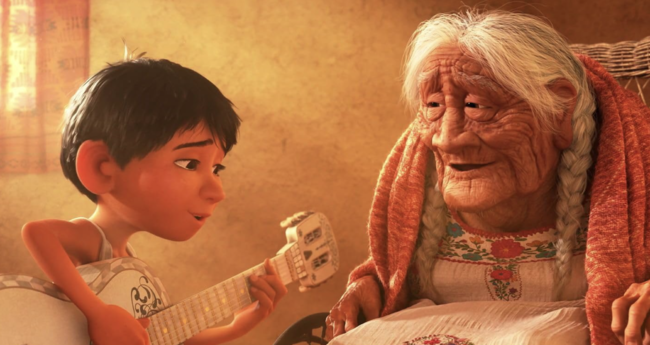 미켈이 코코에게 "remember me"불러주는 장면