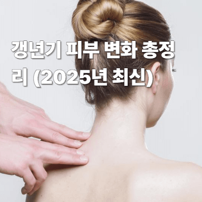 갱년기 피부 변화 총정리 (2025년 최신)