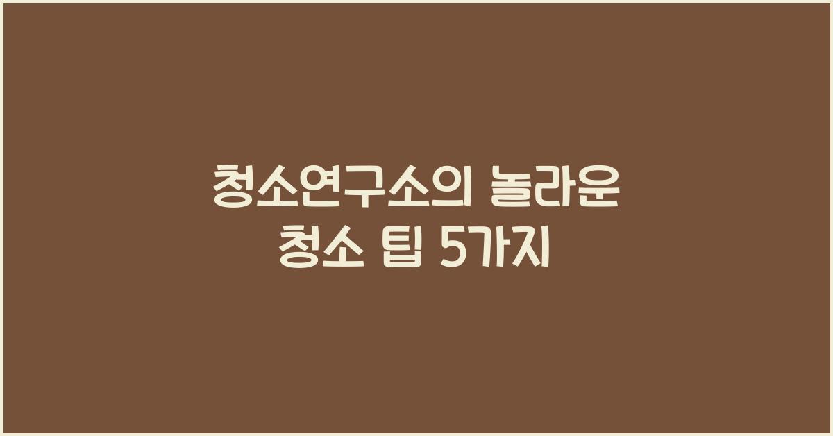 청소연구소