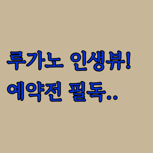 루가노 호수 뷰가 한눈에 들어오는 5..