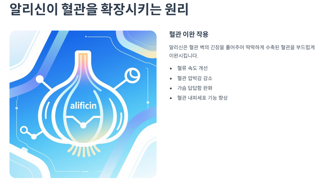 알리신이 혈관을 확장시키는 원리