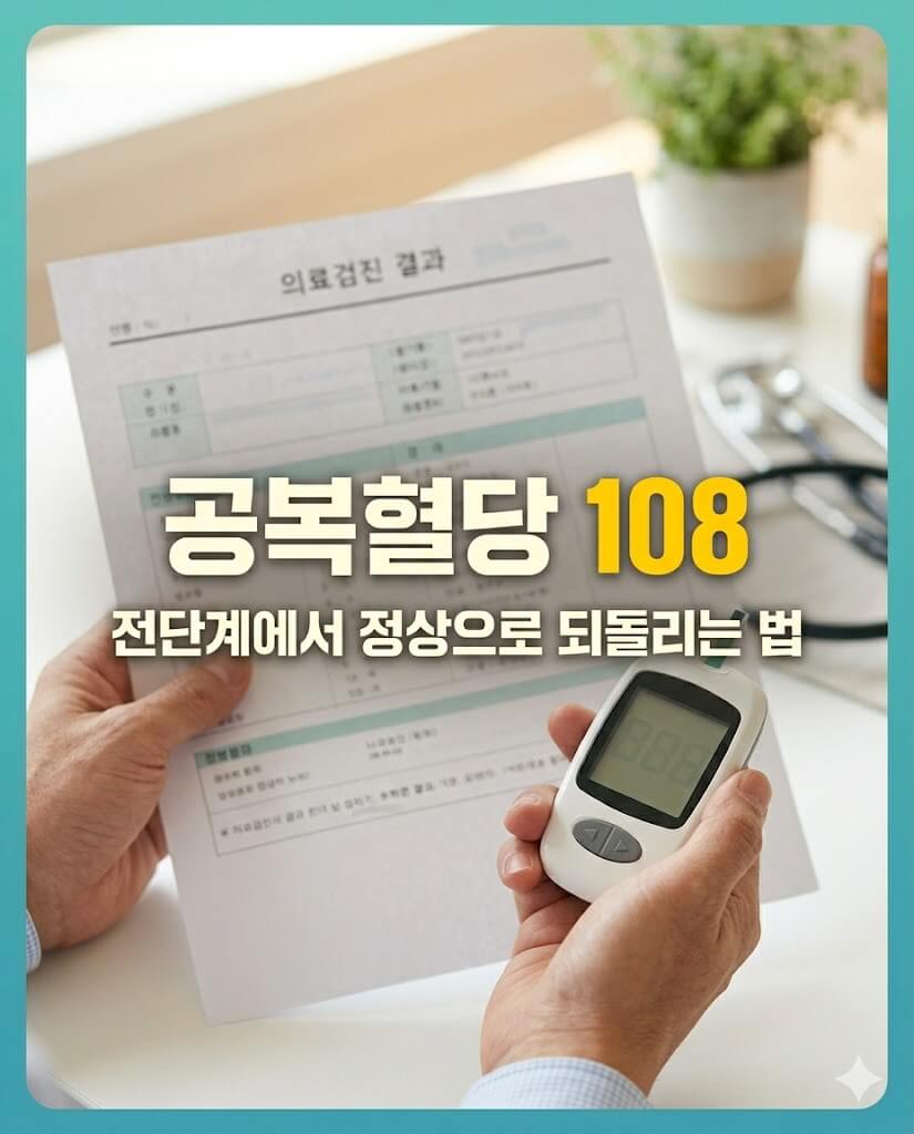 건강검진 결과지와 혈당측정기를 들고 있는 사람의 손