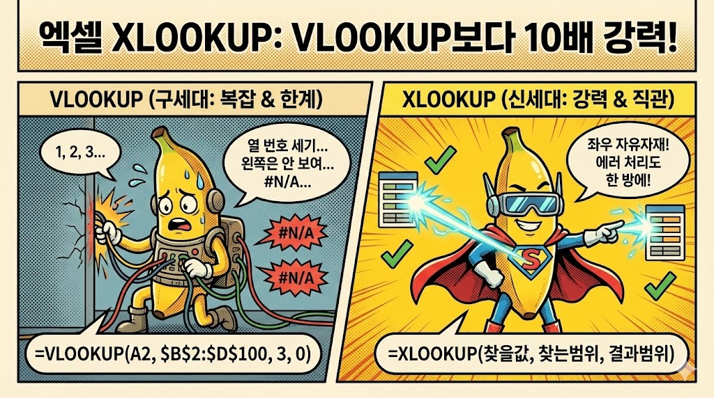 XLOOKUP: VLOOKUP보다 10배 강력한 최신 함수 사용법