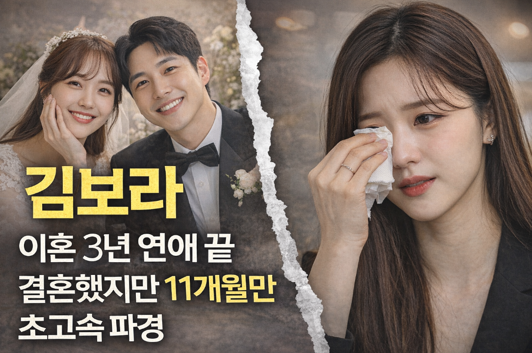 김보라 이혼, 3년 연애 끝 결혼 11개월 만에 파경 왜?